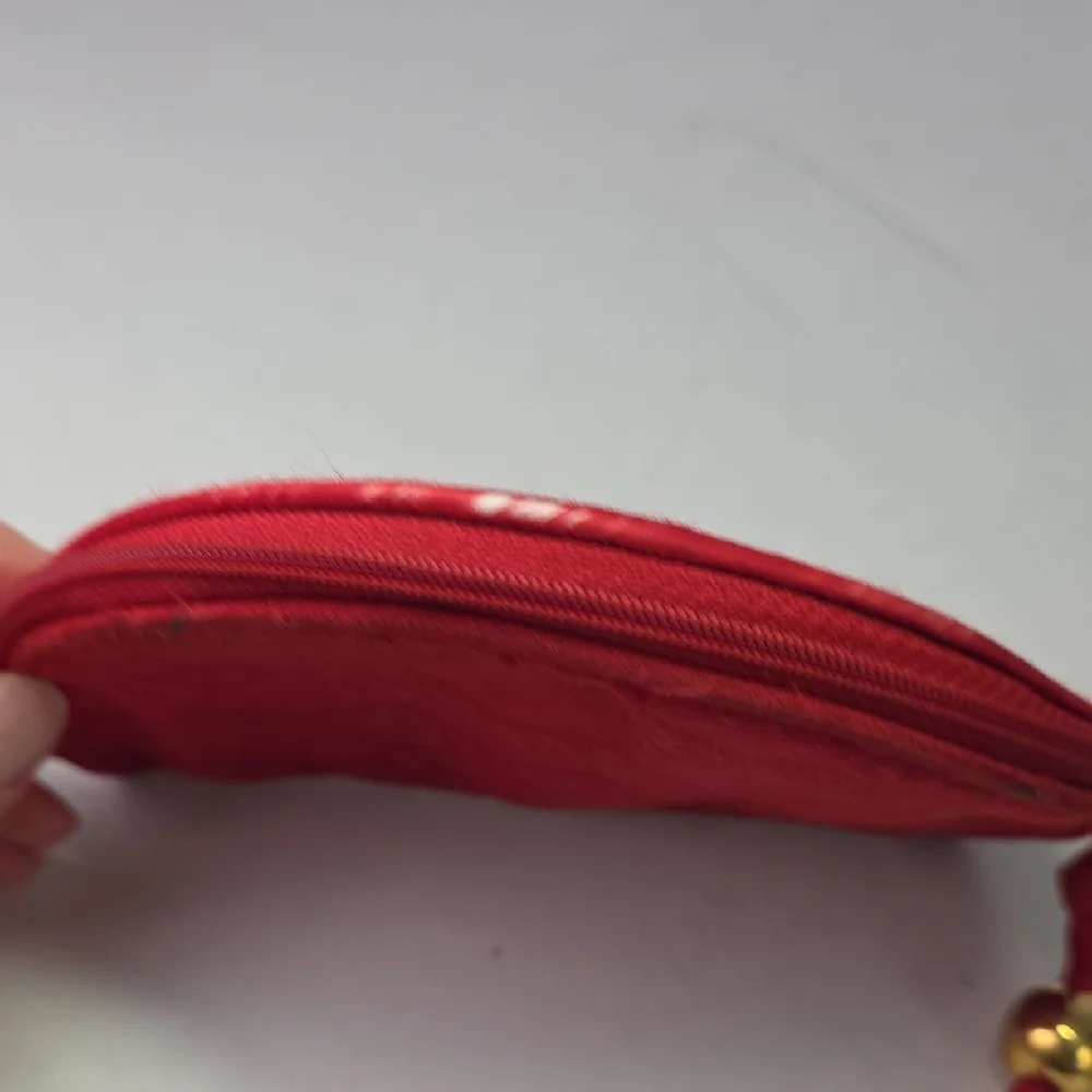 Givenchy‎ Red Cosmetic Bag with Gold Accent